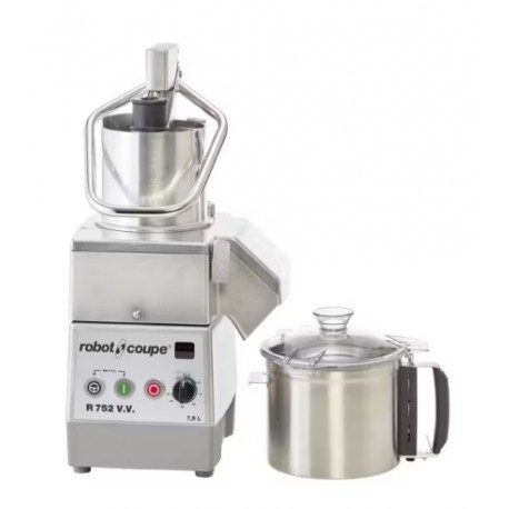 Combiné cutter & coupe-légumes R 752 V.V. Robot Coupe 2115 cuve 7.5L en inox avec poignée