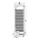Réfrigérateur en acier inox 1 porte 350L 600 x 585 x 1850 mm 7450.0555
