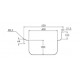 120x55 cm Distform L125541D Évier sur plan de travail avec 1 bac au choix à gauche ou à droite et égouttoir en acier inoxydable